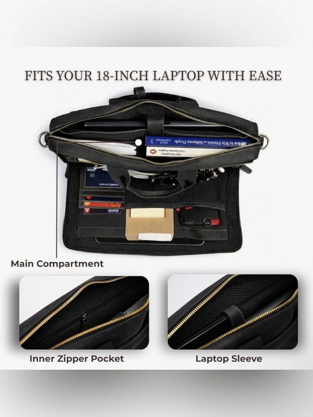 Nomad Crafts Genuine Leather Messenger Bag for Men